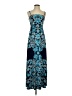 Unbranded Paisley Blue Cocktail Dress Size 4 (estimated) - photo 1