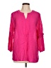 MULTIPLES Pink 3/4 Sleeve Blouse Size L - photo 1