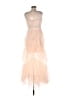 BCBGMAXAZRIA 100% Polyester Pink Tan Cocktail Dress Size 12 - photo 2