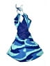 Stitch & Pine Graphic Blue Cocktail Dress Size XS - photo 2