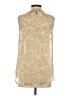 Bisou Bisou 100% Polyester Gold Sleeveless Blouse Size S - photo 2