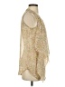 Bisou Bisou 100% Polyester Gold Sleeveless Blouse Size S - photo 4