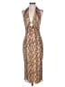 Michael Costello X Revolve Animal Print Tan Cocktail Dress Size M - photo 1