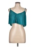 Happily Grey 100% Polyester Teal Sleeveless Blouse Size L - photo 1