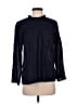 Maeve Stripes Blue Long Sleeve Blouse Size S - photo 1