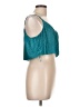 Happily Grey 100% Polyester Teal Sleeveless Blouse Size L - photo 4