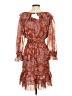 Angie 100% Polyester Paisley Orange Cocktail Dress Size S - photo 2