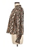 Shein 100% Polyester Animal Print Brown Long Sleeve Blouse Size 6 - photo 5