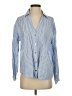 Zara 100% Cotton Stripes Blue Long Sleeve Button-Down Shirt Size S - photo 1