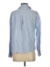 Zara 100% Cotton Stripes Blue Long Sleeve Button-Down Shirt Size S - photo 2