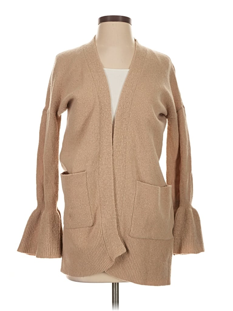 Pre-owned Club Monaco Wool Cardigan Sweater In Brown