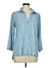 MULTIPLES Blue 3/4 Sleeve Blouse Size M - photo 1