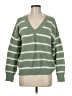 Shein 100% Polyester Stripes Green Pullover Sweater Size M - photo 1