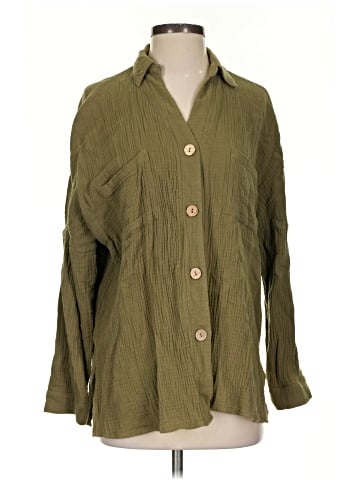 Style Rack 3/4 Sleeve Button-Down Shirt (view 1)