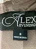 Alex Evenings 100% Polyester Silver Gray Cocktail Dress Size 8 - photo 3