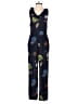 Ann Taylor LOFT 100% Rayon Graphic Blue Jumpsuit Size 0 - photo 1
