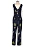 Ann Taylor LOFT 100% Rayon Graphic Blue Jumpsuit Size 0 - photo 2