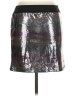 Derek Heart Metallic Silver Faux Leather Skirt Size L - photo 2
