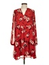 89th & Madison 100% Polyester Print Red Casual Dress Size S - photo 1