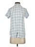BeachLunchLounge 100% Rayon Checkered-gingham Blue Short Sleeve Button-Down Shirt Size XS - photo 1
