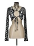 Shein Silver Ivory Long Sleeve Blouse Size L - photo 1