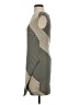 Ann Taylor 100% Polyester Chevron-herringbone Gray Casual Dress Size 0 - photo 5