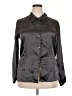 Urban Works Metallic Black Long Sleeve Blouse Size 24 - photo 1