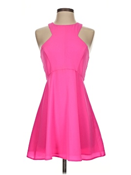 hot pink ruffle mini dress Pretty Chic Ruffle Mini Dress in Hot Pink main image 1