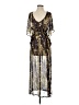Sofia by Sofia Vergara 100% Polyester Paisley Gold Black Cocktail Dress Size S - photo 1