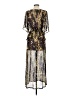 Sofia by Sofia Vergara 100% Polyester Paisley Gold Black Cocktail Dress Size S - photo 2