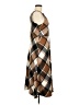 Shein 100% Polyester Argyle Brown Casual Dress Size 6 - photo 4