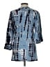 Glima Print Blue Cocktail Dress Size L - photo 2