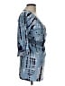 Glima Print Blue Cocktail Dress Size L - photo 4