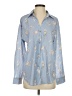 Shein 100% Polyester Floral Blue Long Sleeve Blouse Size S - photo 1
