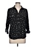 Adrienne Vittadini Stars Black 3/4 Sleeve Blouse Size L - photo 1