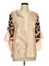 Unbranded 100% Polyester Tan Kimono Size M - photo 1