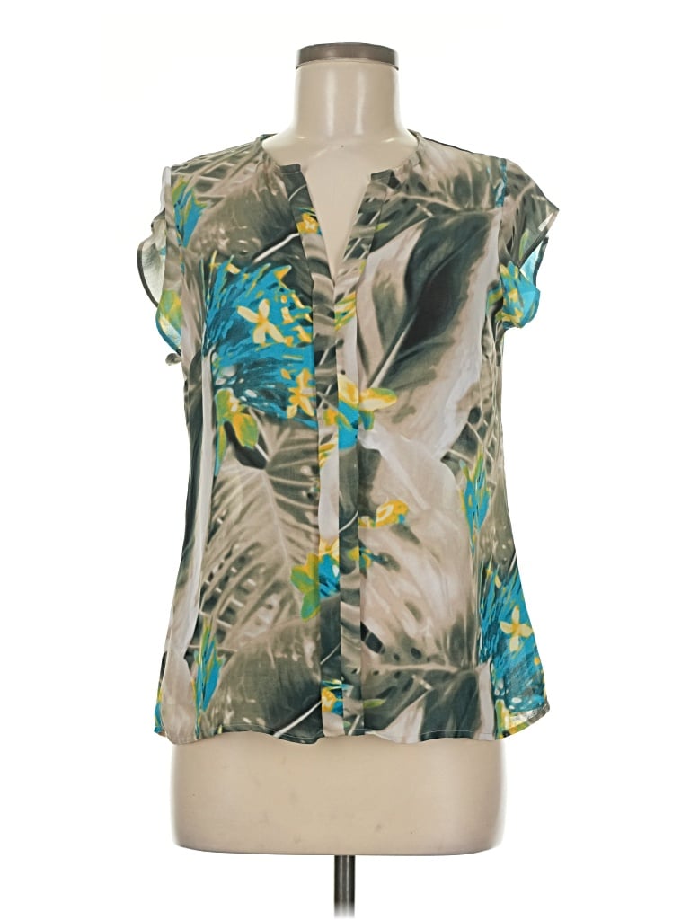 Worthington Short Sleeve Blouse In Green