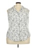 Torrid Silver Sleeveless Button-Down Shirt Size 3X Plus (3) - photo 1