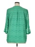 Talbots 100% Polyester Green 3/4 Sleeve Blouse Size XL - photo 2