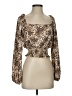 Peach Love 100% Polyester Brown 3/4 Sleeve Blouse Size S - photo 1