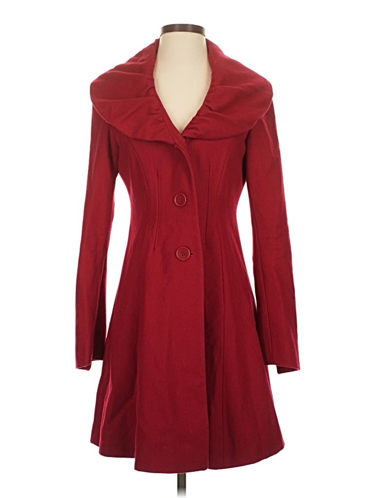 Pre-owned Assorted Brands Wool Coat In Red