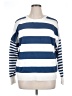 Caslon Stripes Blue Sweatshirt Size XL - photo 1