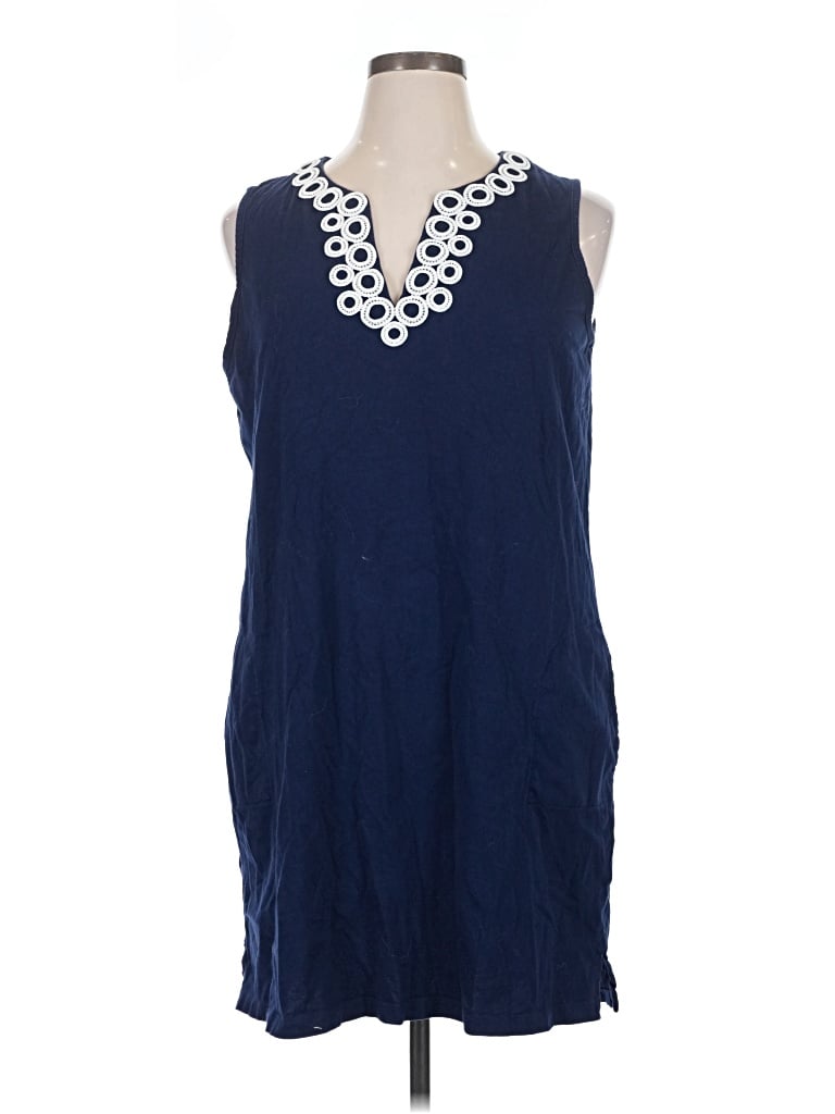 Pre-owned Lands' End Casual Dress In Blue