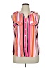Adrienne Vittadini Stripes Pink Sleeveless Blouse Size L - photo 1
