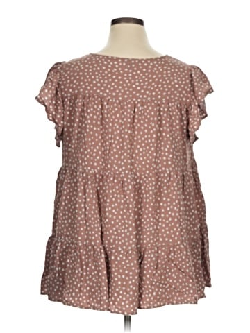 Shein Curve Short Sleeve Blouse (view 2)