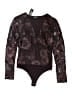 Express 100% Polyester Burgundy Bodysuit Size XS - photo 1