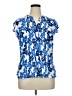 Simply Styled 100% Polyester Blue Short Sleeve Blouse Size L - photo 1