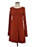 Capella Apparel Solid Brown Casual Dress Size S - photo 1