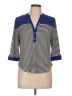 Ashley Blue Blue 3/4 Sleeve Blouse Size L - photo 1