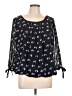 DressBarn Black 3/4 Sleeve Blouse Size L - photo 1